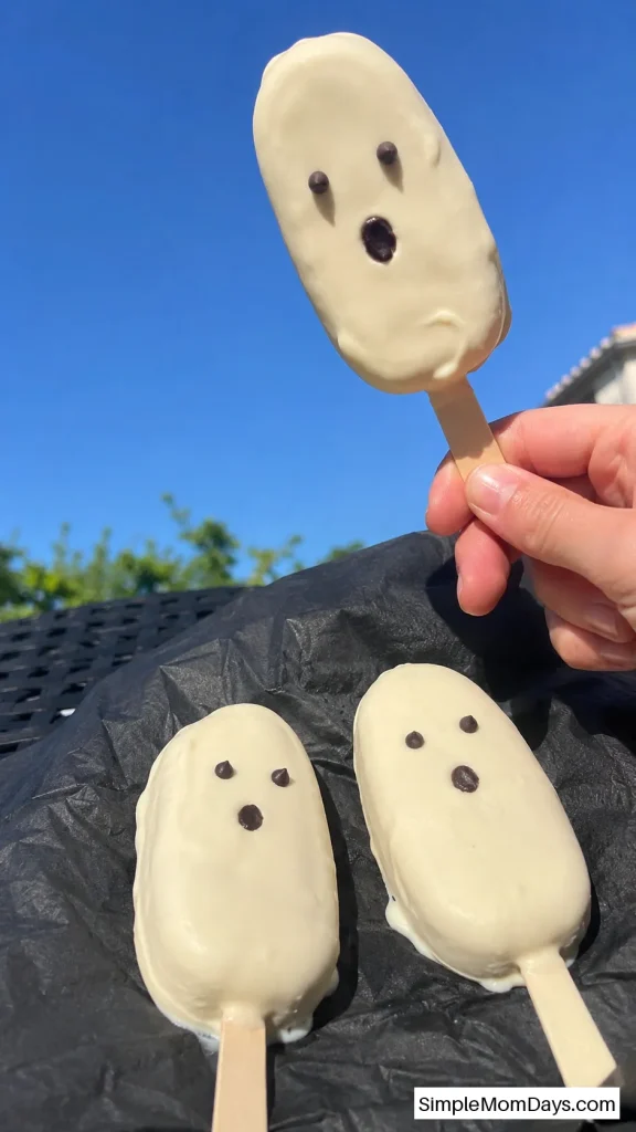 Ghost Ice Cream Pops