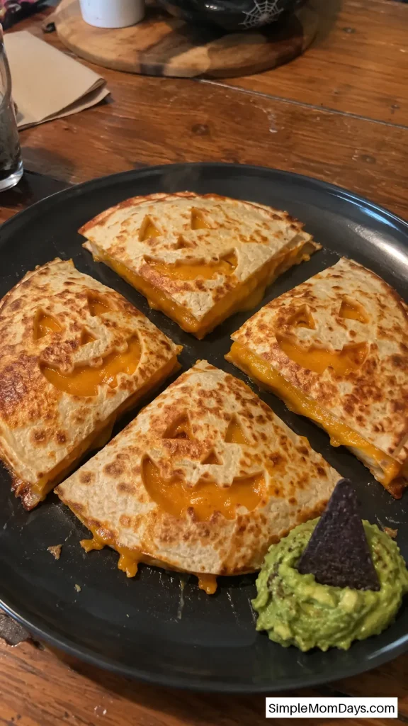 Jack-O-Lantern Quesadillas