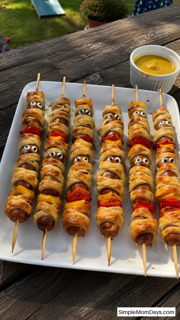 Mummy Chicken Sausage Skewers