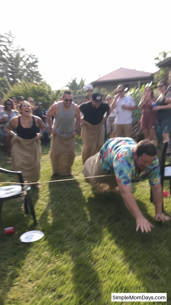 Do a Sack Race in the Backyard