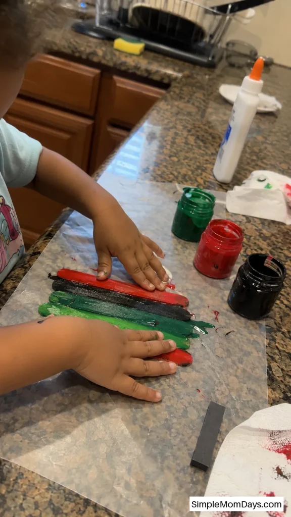 Popsicle Stick Flag Magnets