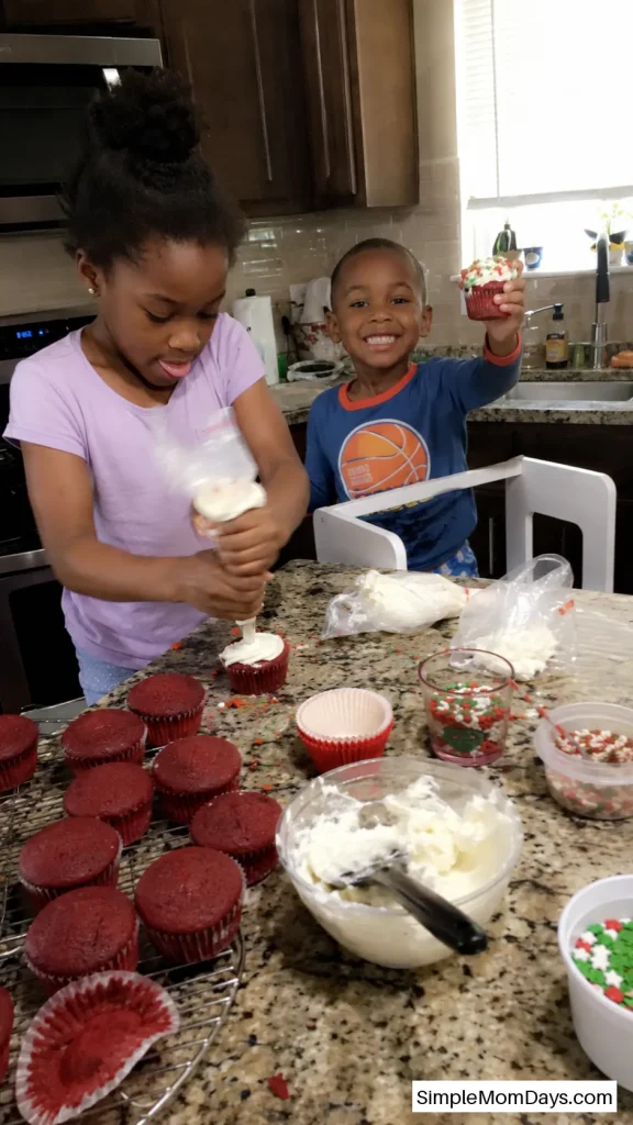 Red Velvet Cupcake Decorating Station