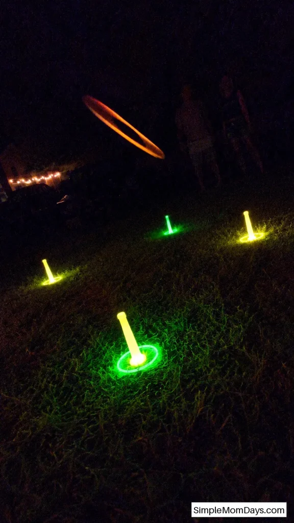 Run a Glow-in-the-Dark Ring Toss After Dark