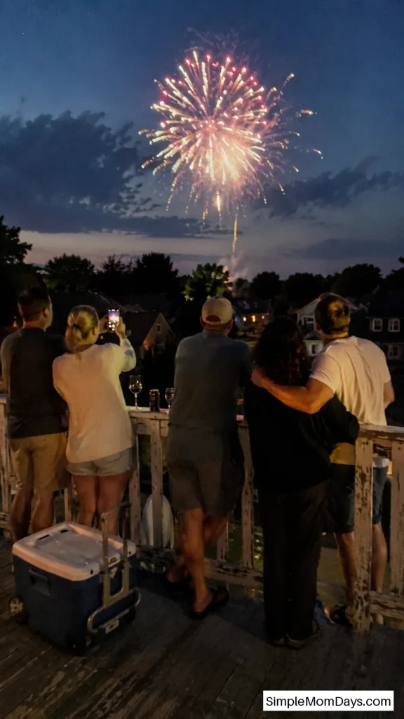 Watch Fireworks From a Rooftop or Second-Story Deck