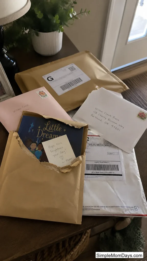 A mail-in book or message shower