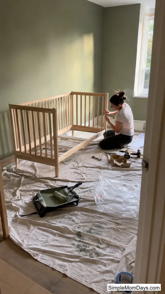 A nursery decorating party