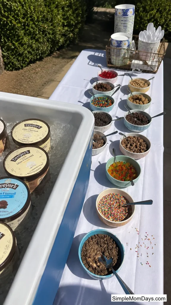 A Sundae Station for Warm-Weather Parties