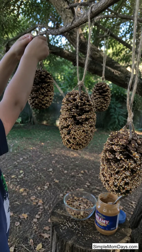Acorn and Pinecone Wildlife Feeder Station