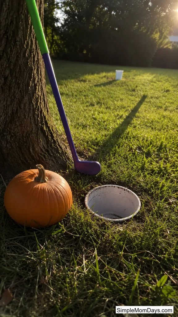 Backyard Pumpkin Golf