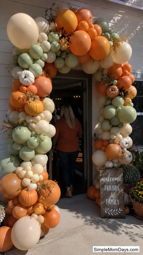 Balloon Pumpkin Arch