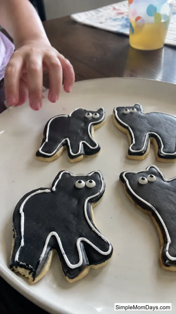 Black Cat Cutout Cookies
