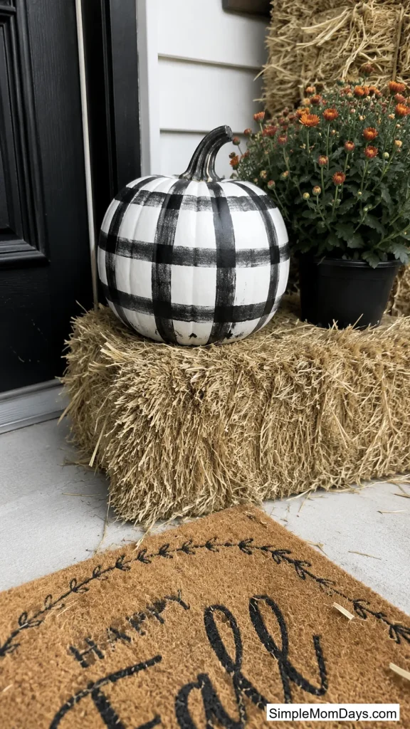 Buffalo Check Painted Pumpkins