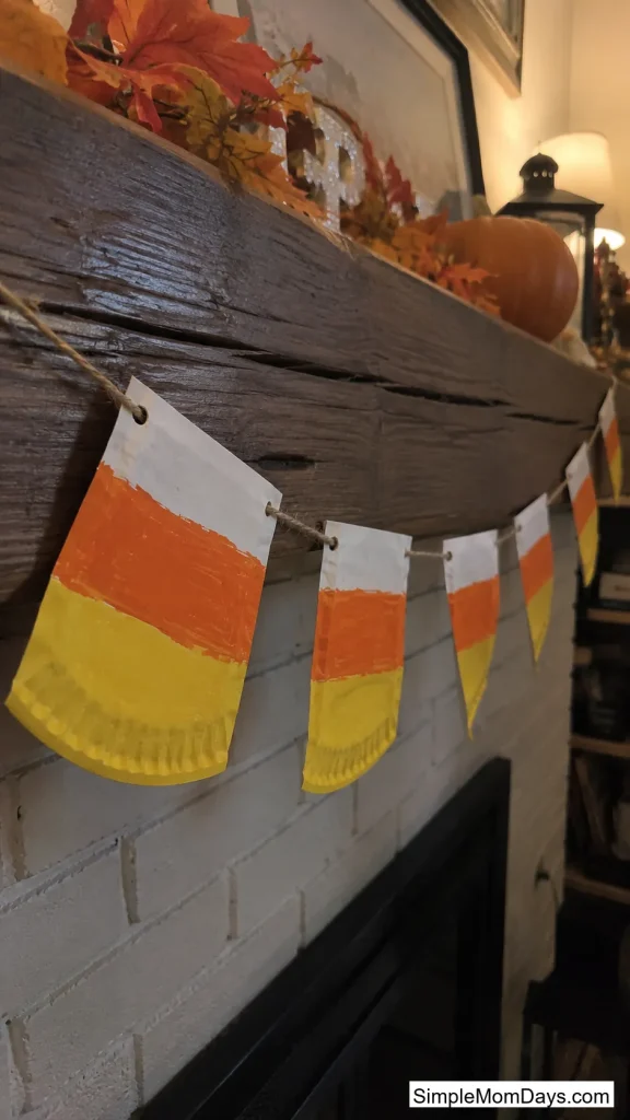Candy Corn Garland Plate