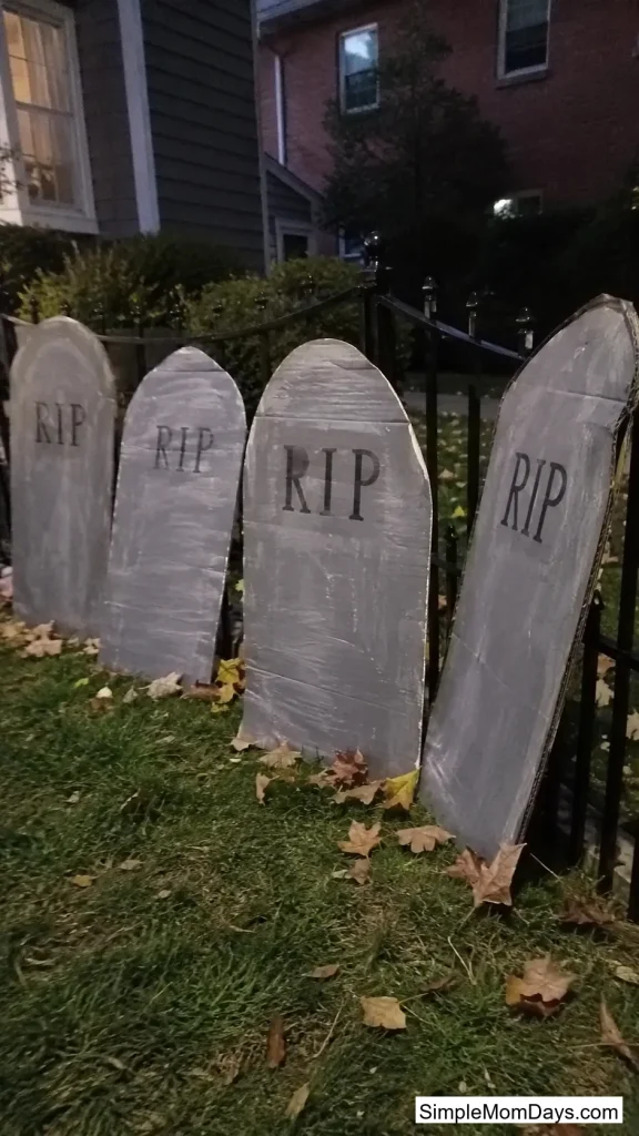 Cardboard Tombstone Graveyard