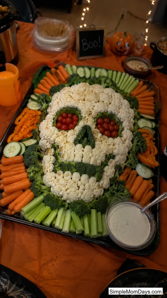 Cauliflower Skull Veggie Tray