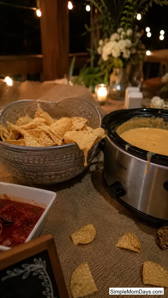 Chip, Salsa & Queso Spread