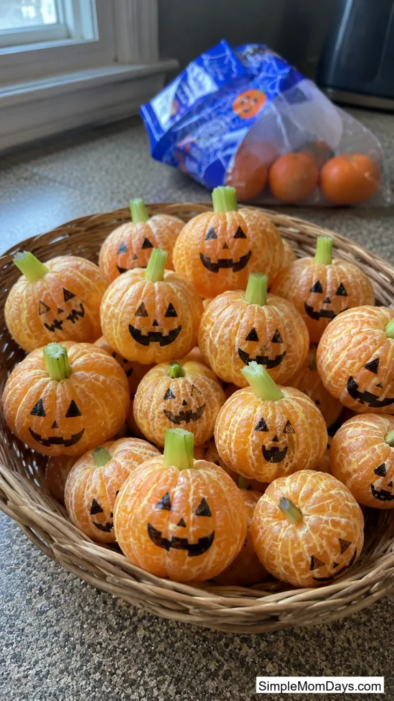 Clementine Jack-o'-Lanterns