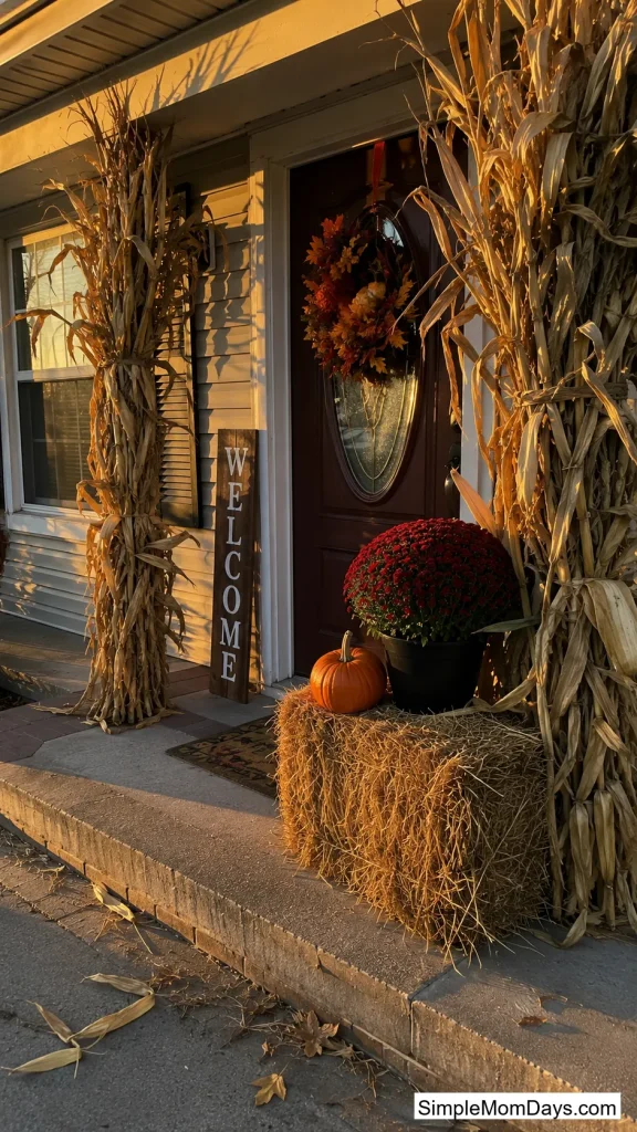 Corn Stalk and Hay Bale Entrance