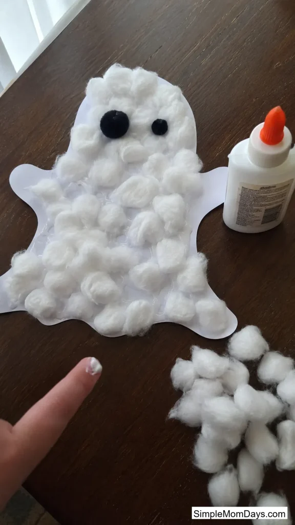 Cotton Ball Ghost Card