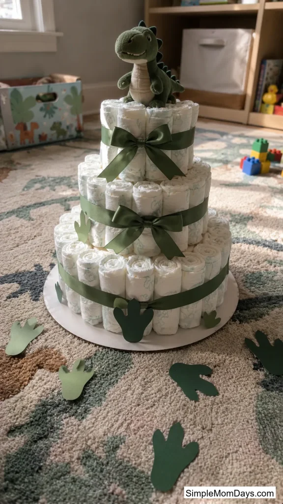 Dinosaur Diaper Cake