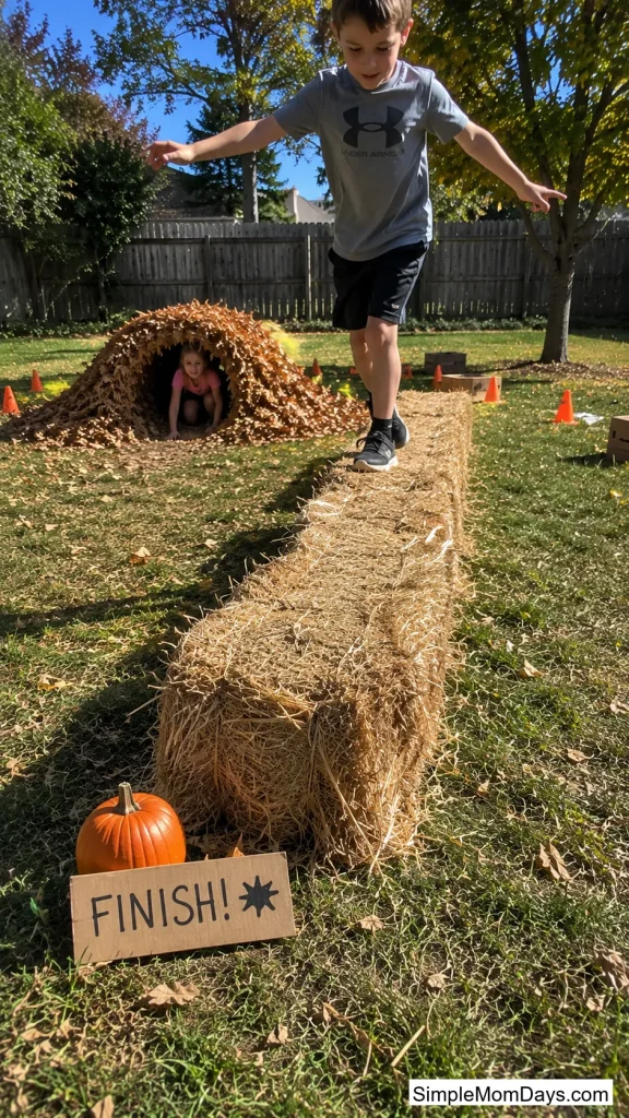Fall Sensory Obstacle Course