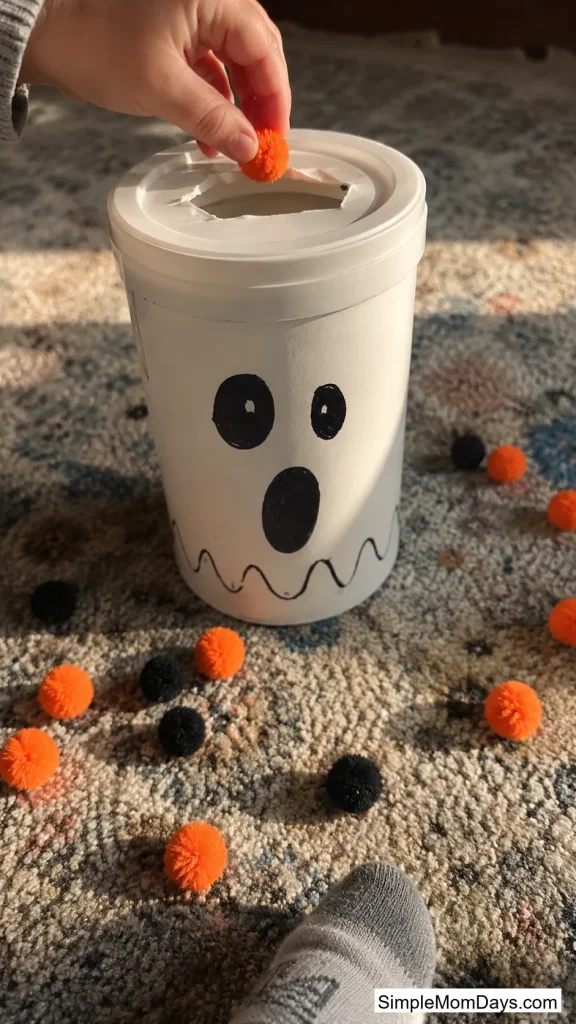 Feed-the-Ghost Pom-Pom Drop