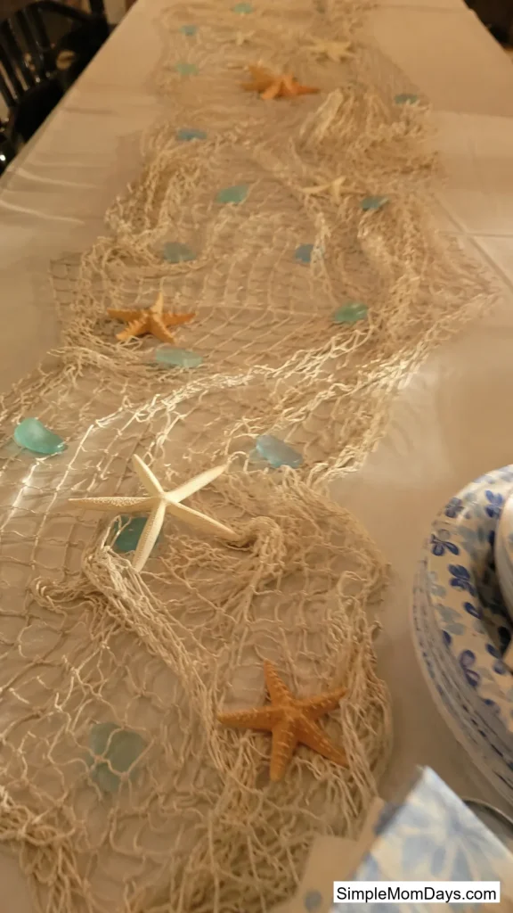 Fishnet Table Runner with Starfish