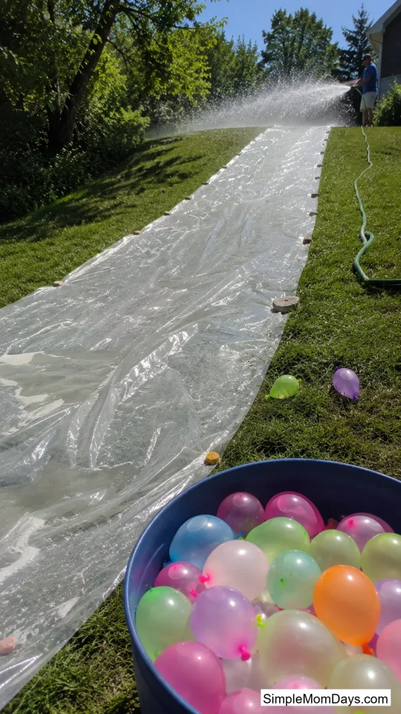 Giant Slip 'N Slide & Water Balloon Battle