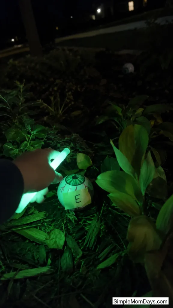 Glow-Stick Eyeball Scavenger Hunt