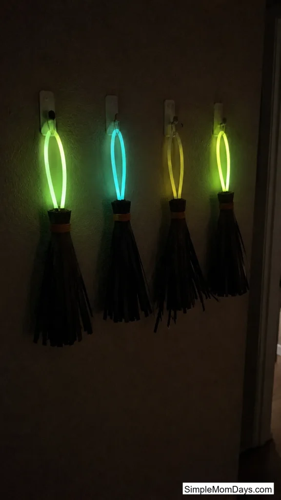 Glow Stick Witch Brooms