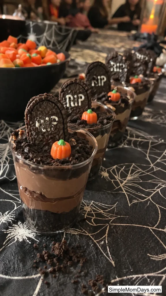 Graveyard Dirt Pudding Cups