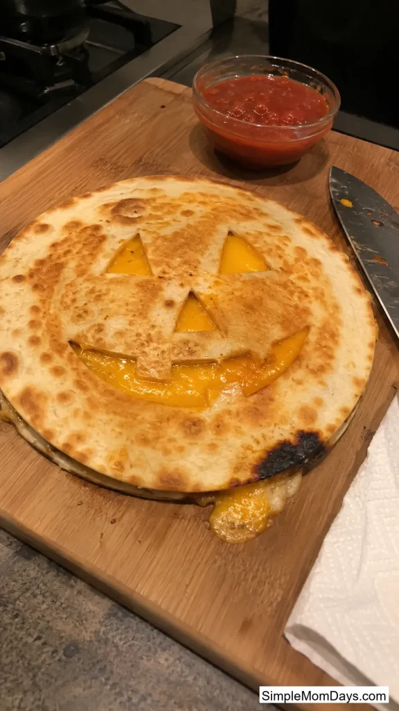 Jack-o'-Lantern Quesadillas