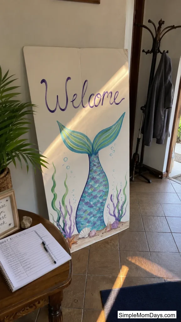 Mermaid Tail Welcome Sign
