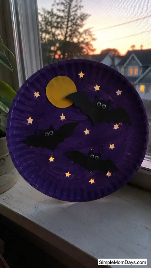 Moon-and-Stars Bat Silhouette