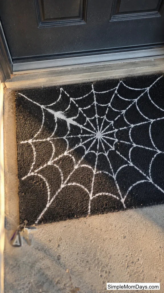 Painted Spiderweb Doormat