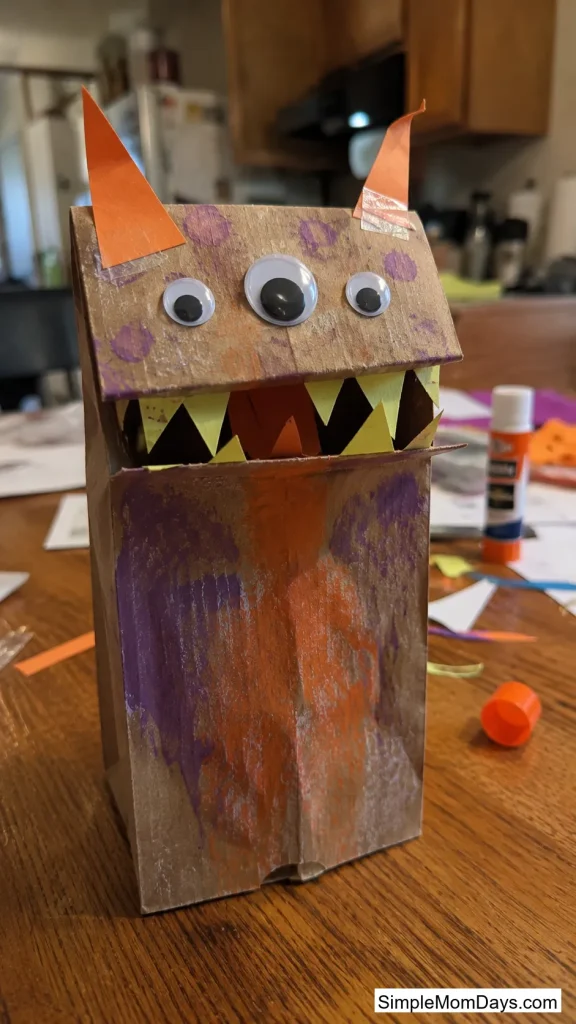 Paper Bag Monster Puppet