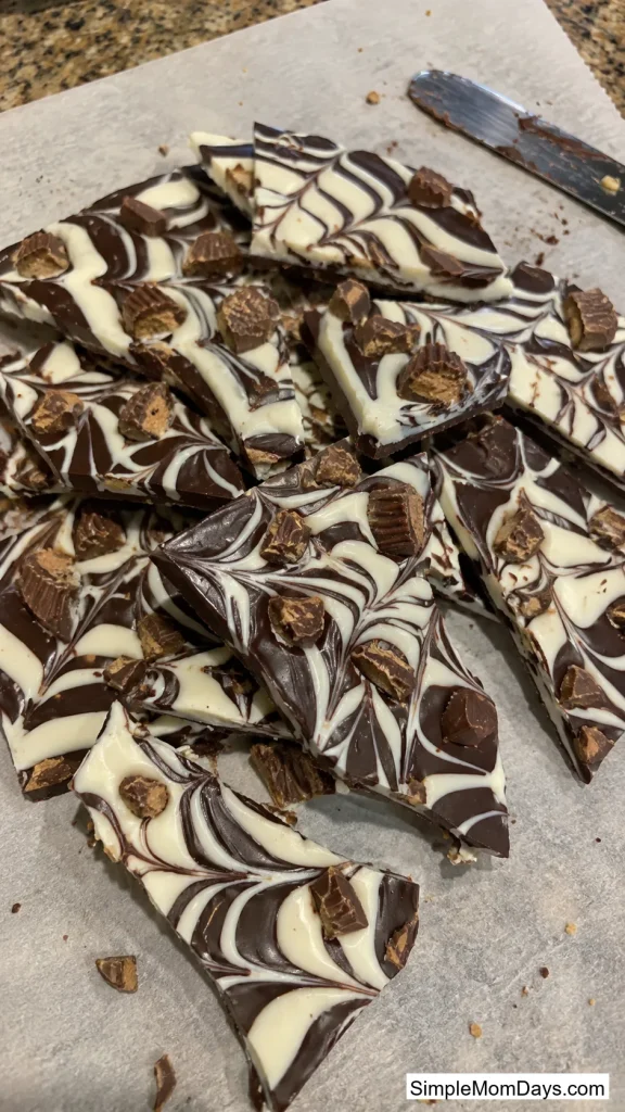 Peanut Butter Cup Spiderweb Bark