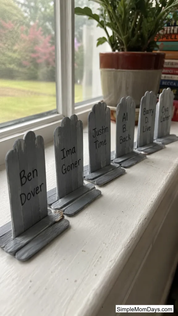 Popsicle Stick Tombstones