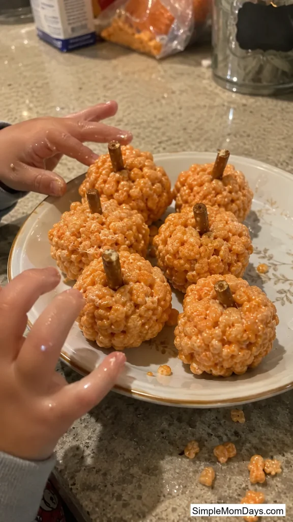 Puffed Rice Pumpkin Bites