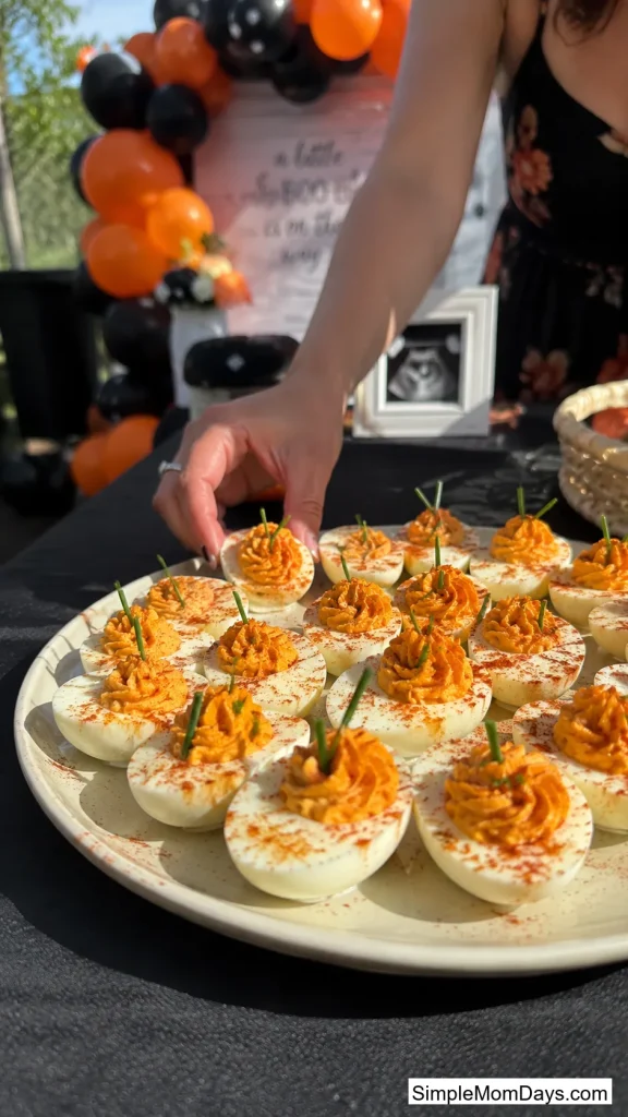 Pumpkin Deviled Eggs