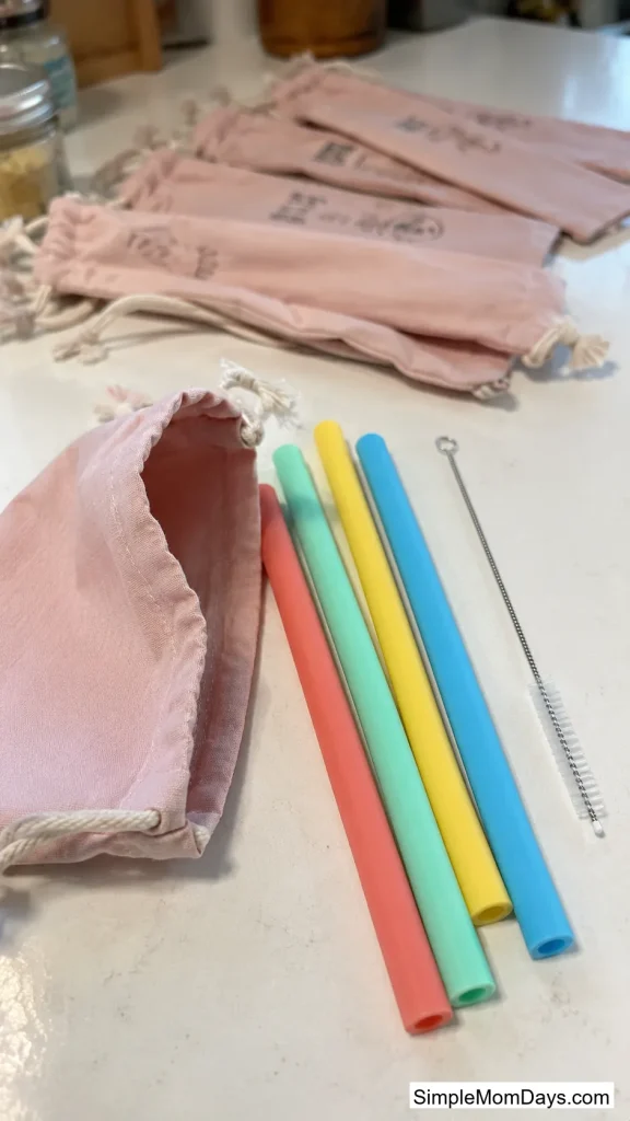 Reusable Straws With Mini Pouches