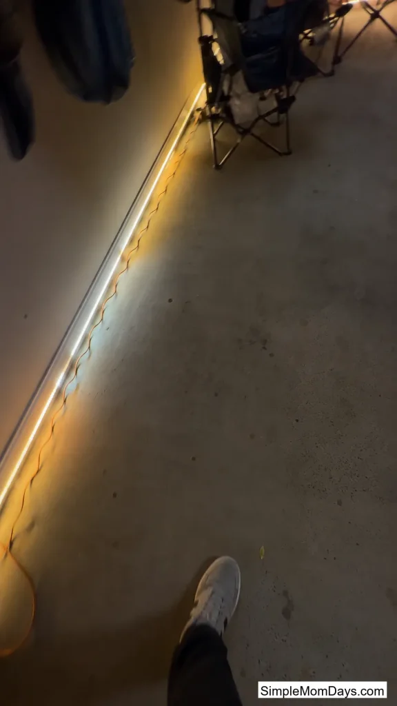 Rope Lighting Along the Baseboards