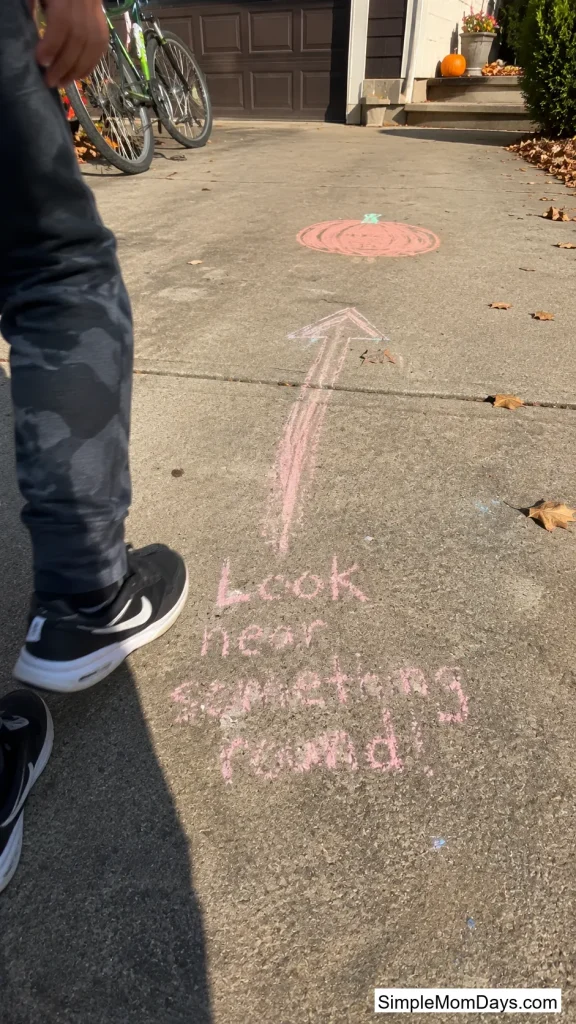 Sidewalk Chalk Clue Trail