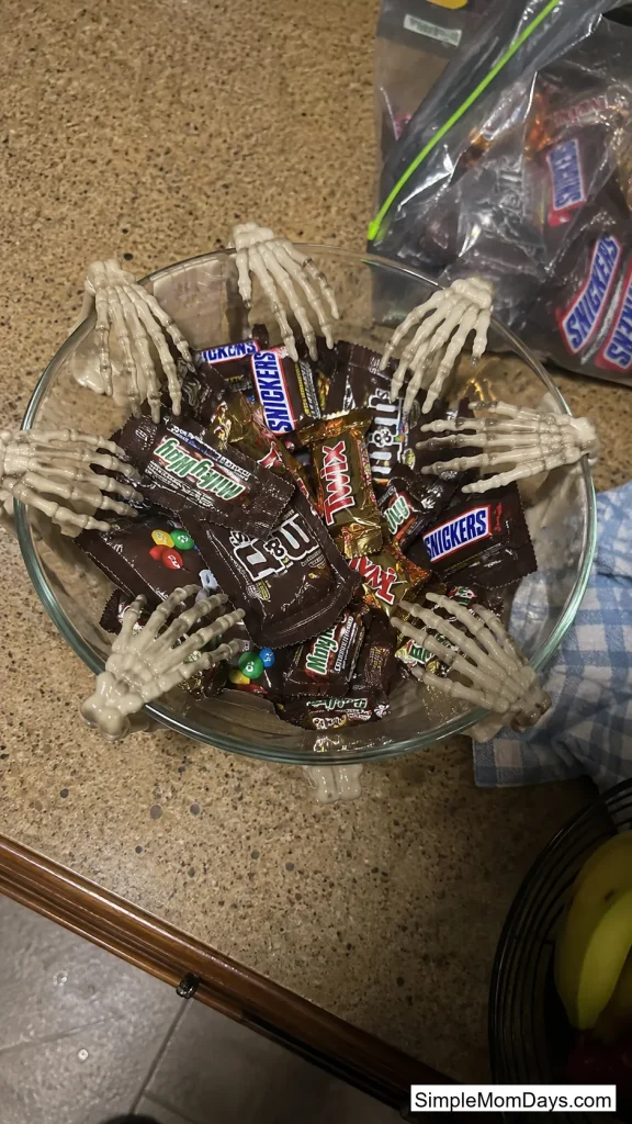 Skeleton Hand Candy Bowl