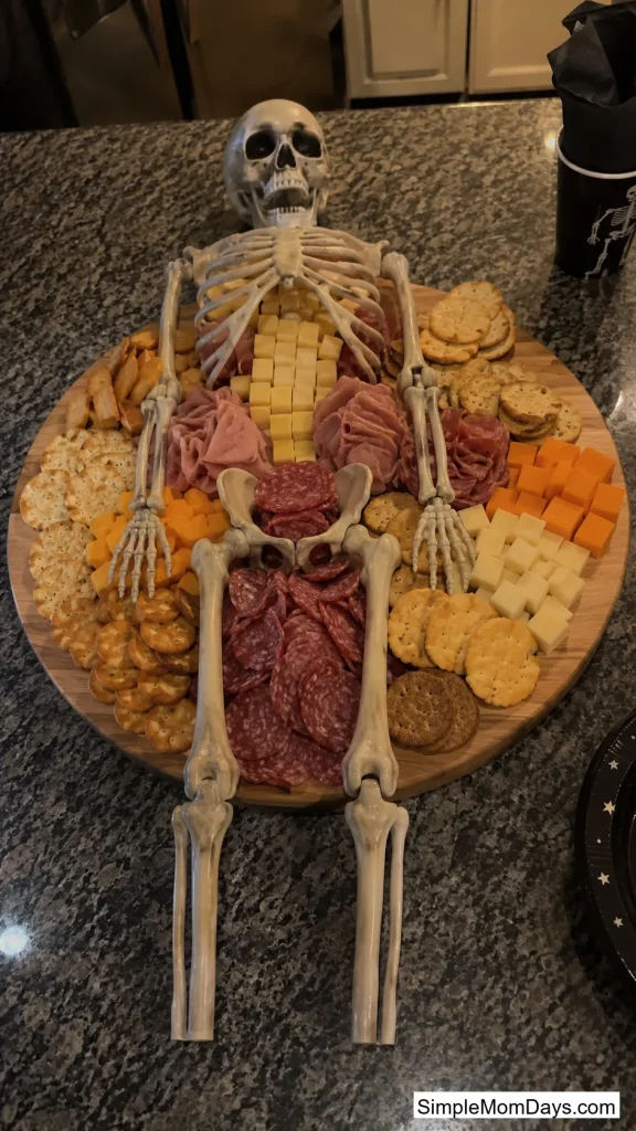 Skeleton Meat and Cheese Board