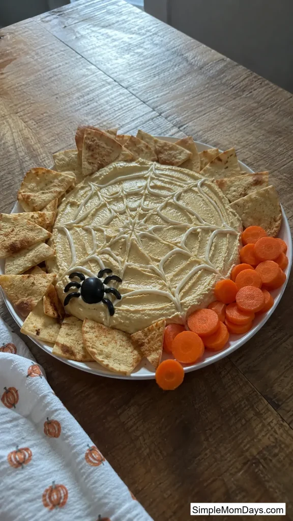Spiderweb Hummus Platter