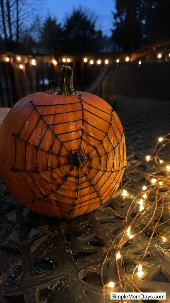 Spiderweb String Art Pumpkin