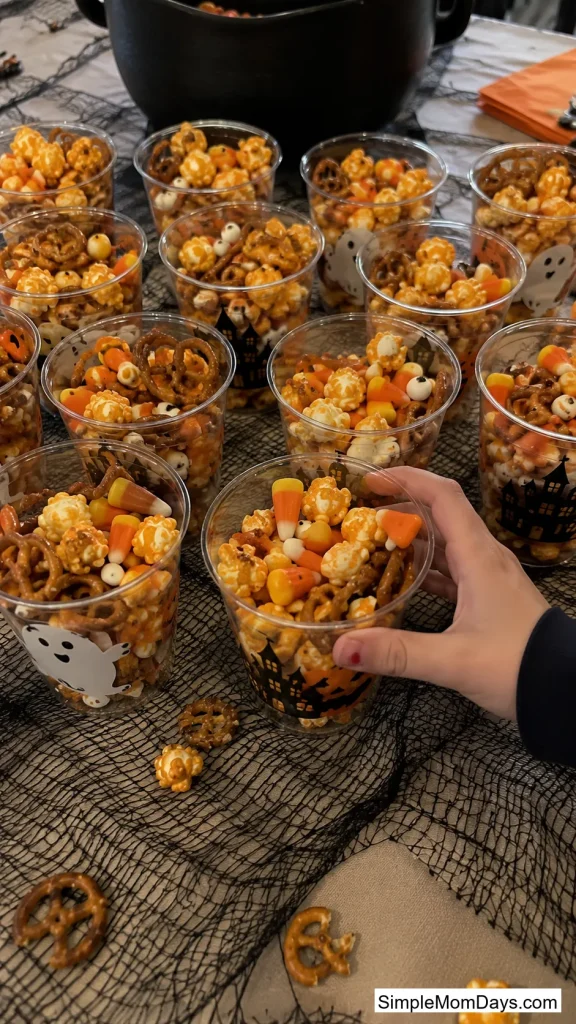 Spooky Snack Mix Cups