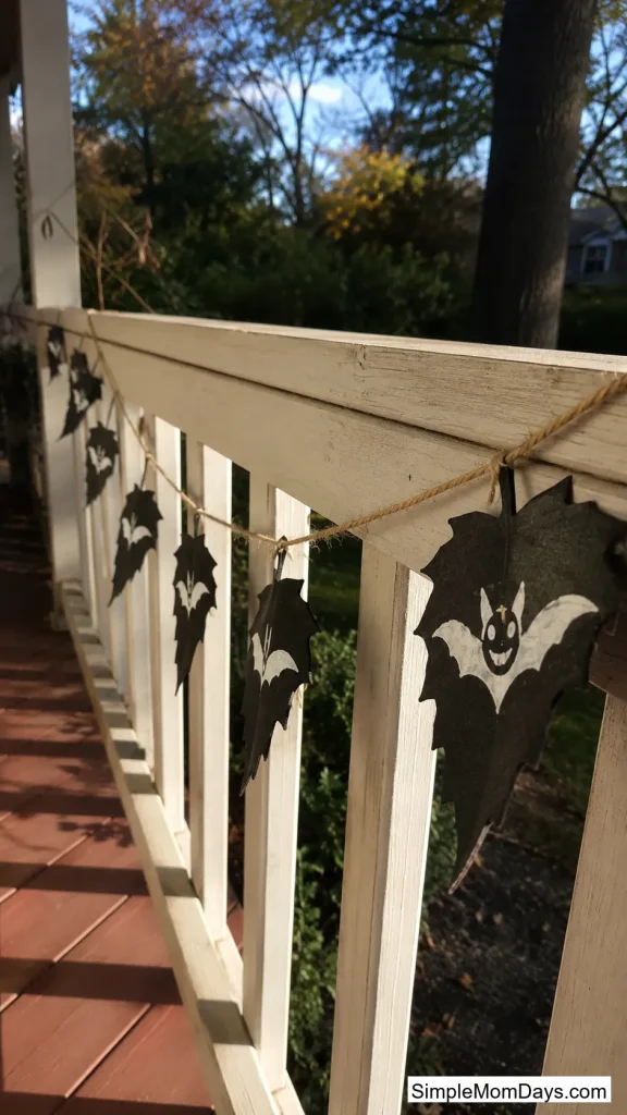 Spray-Painted Bat Leaves Garland