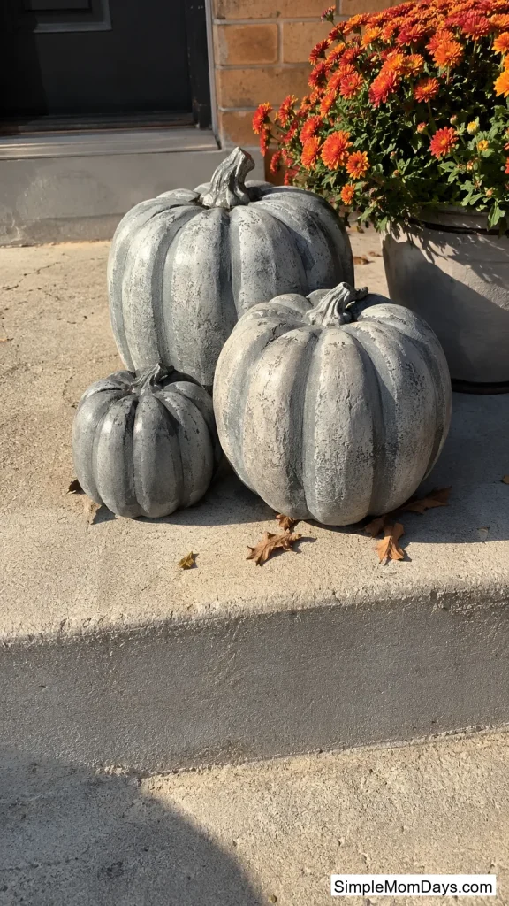 Stone-Finish Painted Pumpkins